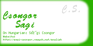 csongor sagi business card